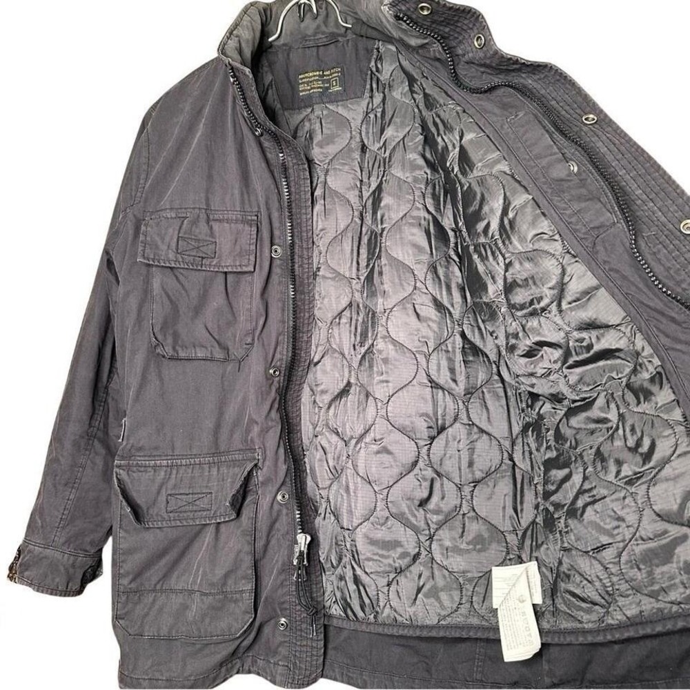 Abercrombie & Fitch Y2K Military Field Jacket Quilt Lined Paratrooper Mens Small